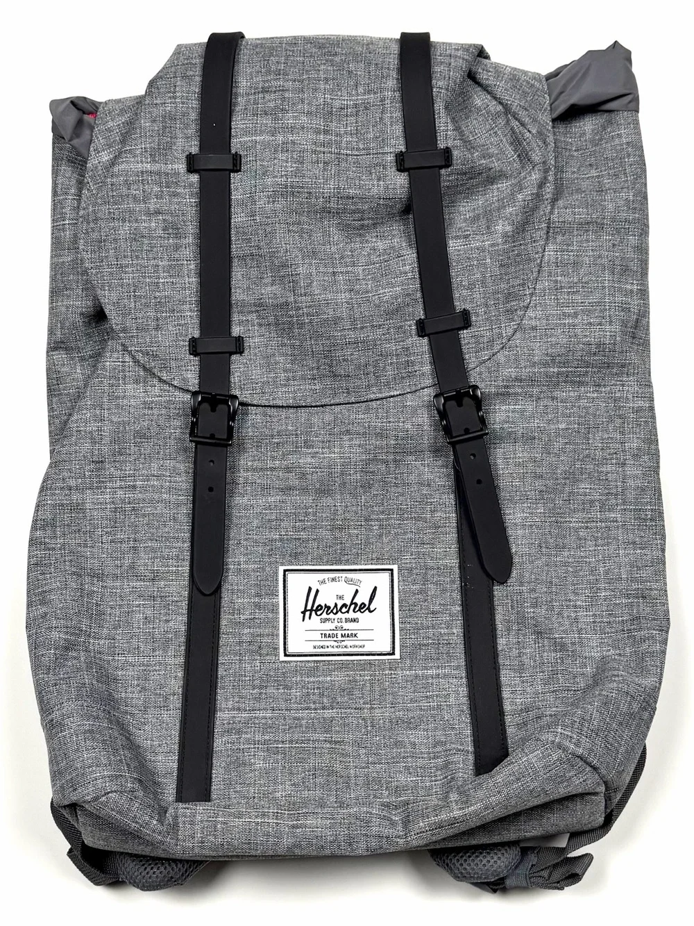 Herschel Little America Backpack Gray Crosshatch Black Laptop Bag